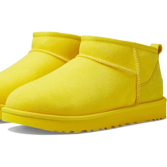 NIB UGG YOUTH 4 5 6 WOMEN'S 6 7 8 9 10 11 ULTRAMINI SUEDE SHEARLING ANKEL BOOTS - Picture 1 of 8